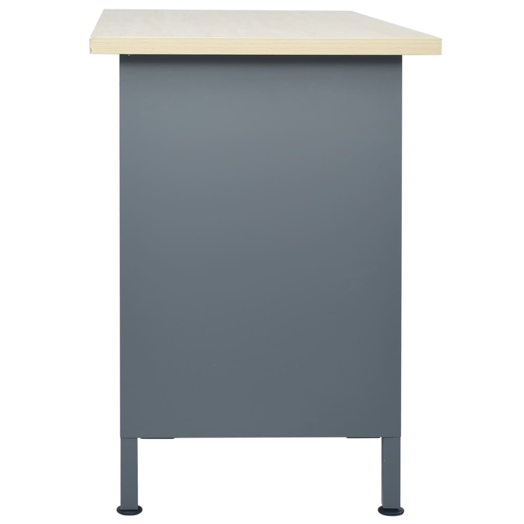 Banco da Lavoro Nero 120x60x85 cm in Acciaio - homemem39