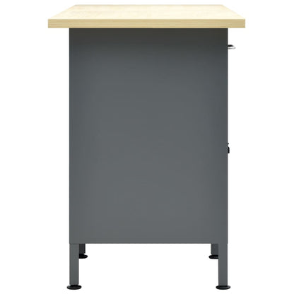 Banco da Lavoro Nero 160x60x85 cm in Acciaio - homemem39