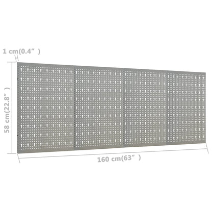 Pannelli per Utensili a Parete 4 pz 40x58 cm in Acciaio | homemem39