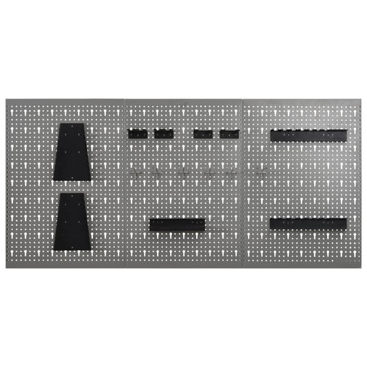 Pannelli per Utensili a Parete 3 pz 40x58 cm Acciaio | homemem39