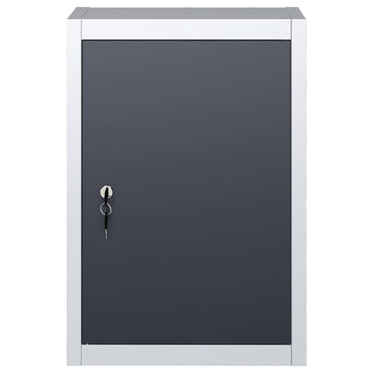 Armadio a Parete Stile Industriale in Metallo Grigio Nero | homemem39