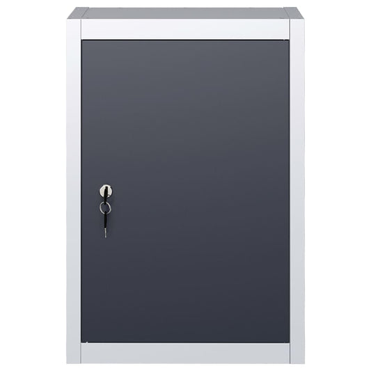Armadio a Parete Stile Industriale in Metallo Grigio Nero | homemem39