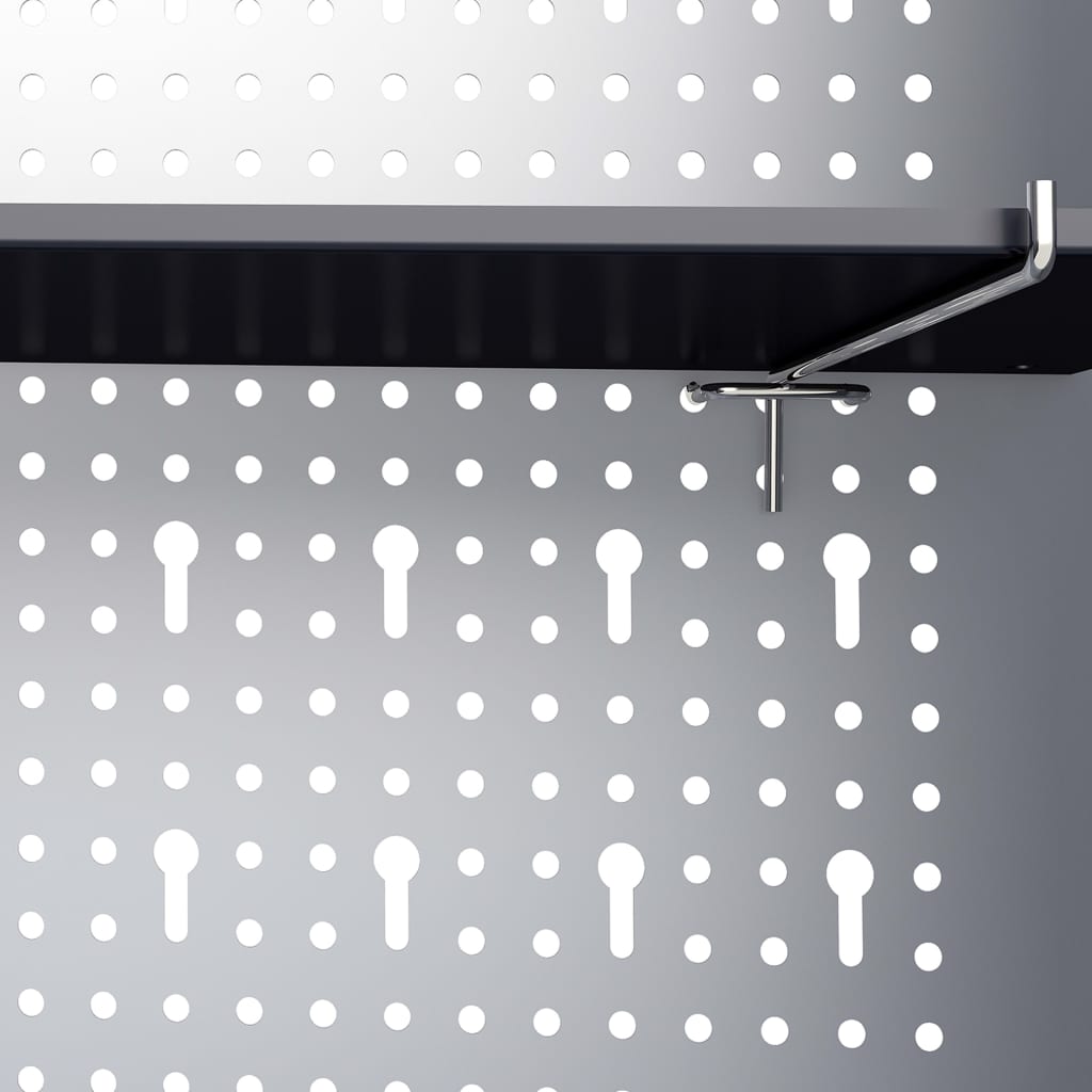 Armadio a Parete Stile Industriale in Metallo Grigio Nero | homemem39