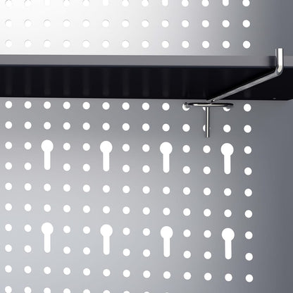 Armadio a Parete Stile Industriale in Metallo Grigio Nero | homemem39