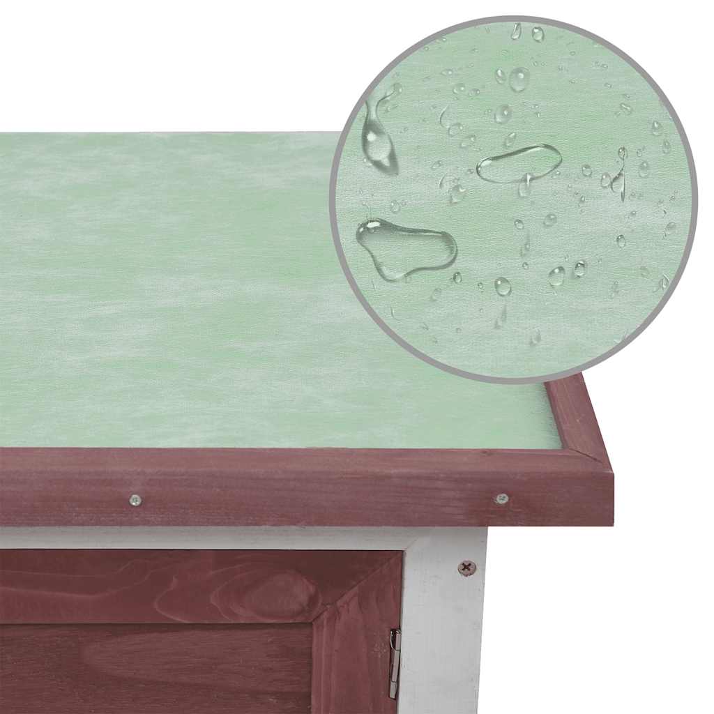 Conigliera per Esterni con Piano Singolo Marrone in Legno - homemem39