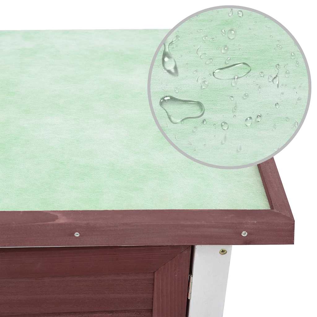 Conigliera per Esterni con 1 Porta Marrone in Legno - homemem39