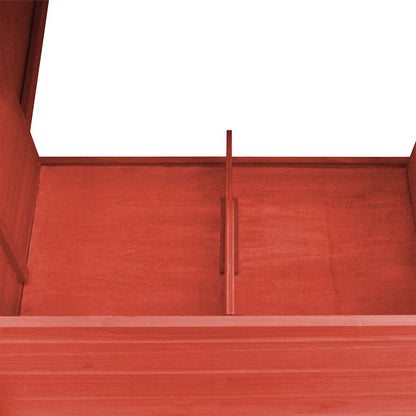 Pollaio all'Aperto con 1 Casetta di Cova in Legno Rosso - homemem39