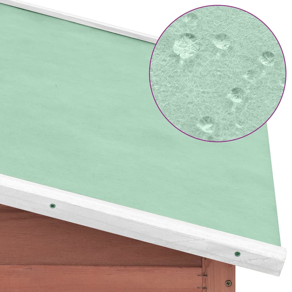 Pollaio con Casetta Nidificazione Mocha e Bianco in Legno Abete - homemem39