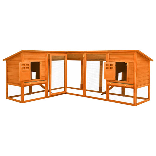 Conigliera per Esterni Marrone in Legno Massello Abete - homemem39