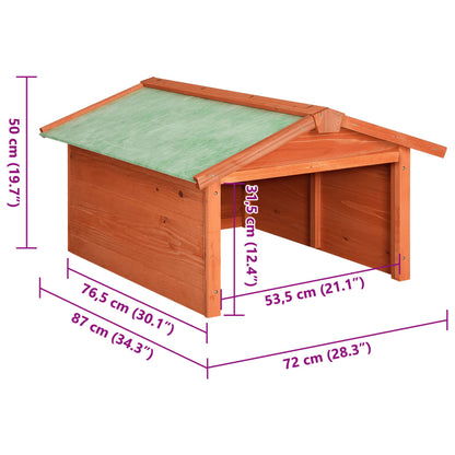 Casetta per Tosaerba Robotizzato 72x87x50 cm Massello di Abete - homemem39