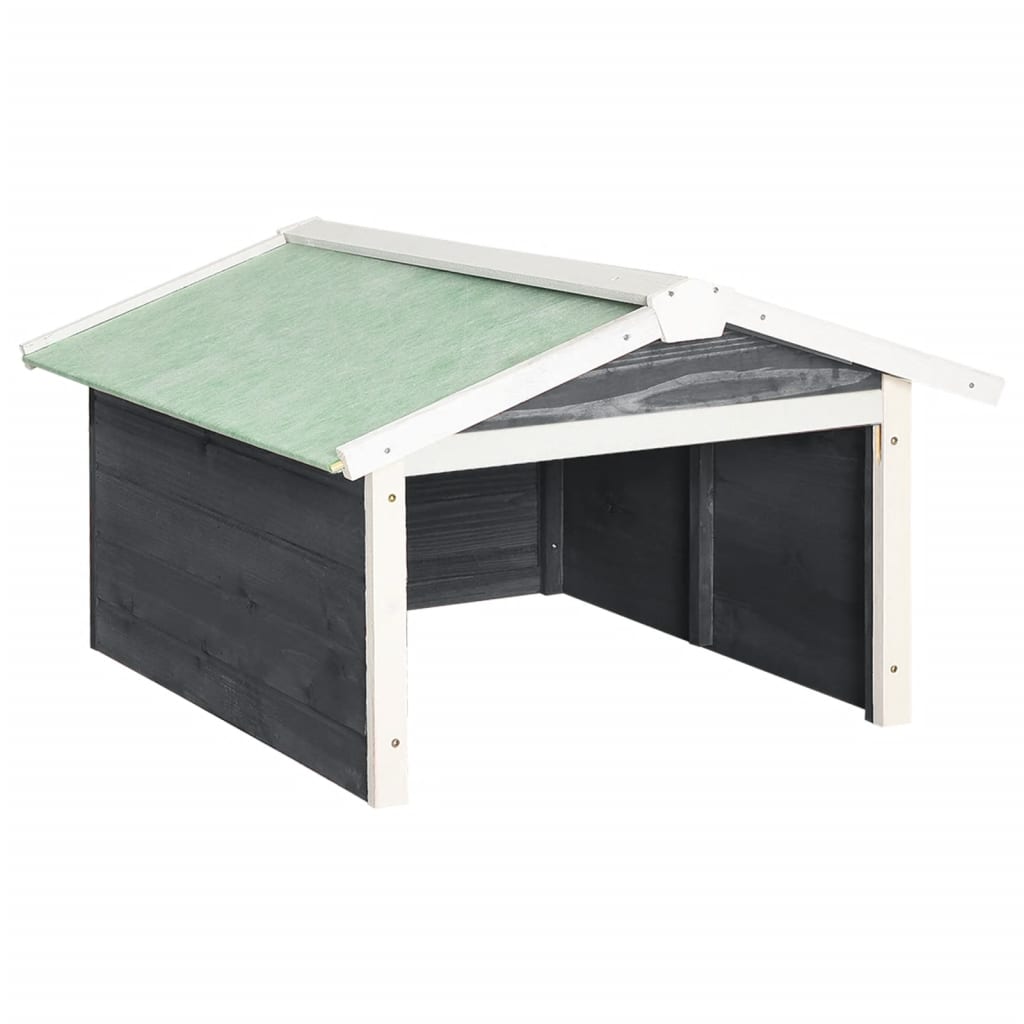 Casetta per Tosaerba Robotizzato 72x87x50cm Grigia Bianca Abete - homemem39