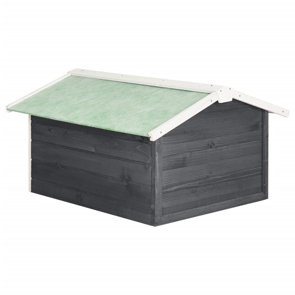 Casetta per Tosaerba Robotizzato 72x87x50cm Grigia Bianca Abete - homemem39