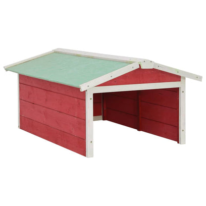 Casetta per Tosaerba Robotizzato 72x87x50 cm Rossa Bianca Abete | homemem39