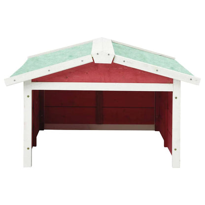 Casetta per Tosaerba Robotizzato 72x87x50 cm Rossa Bianca Abete