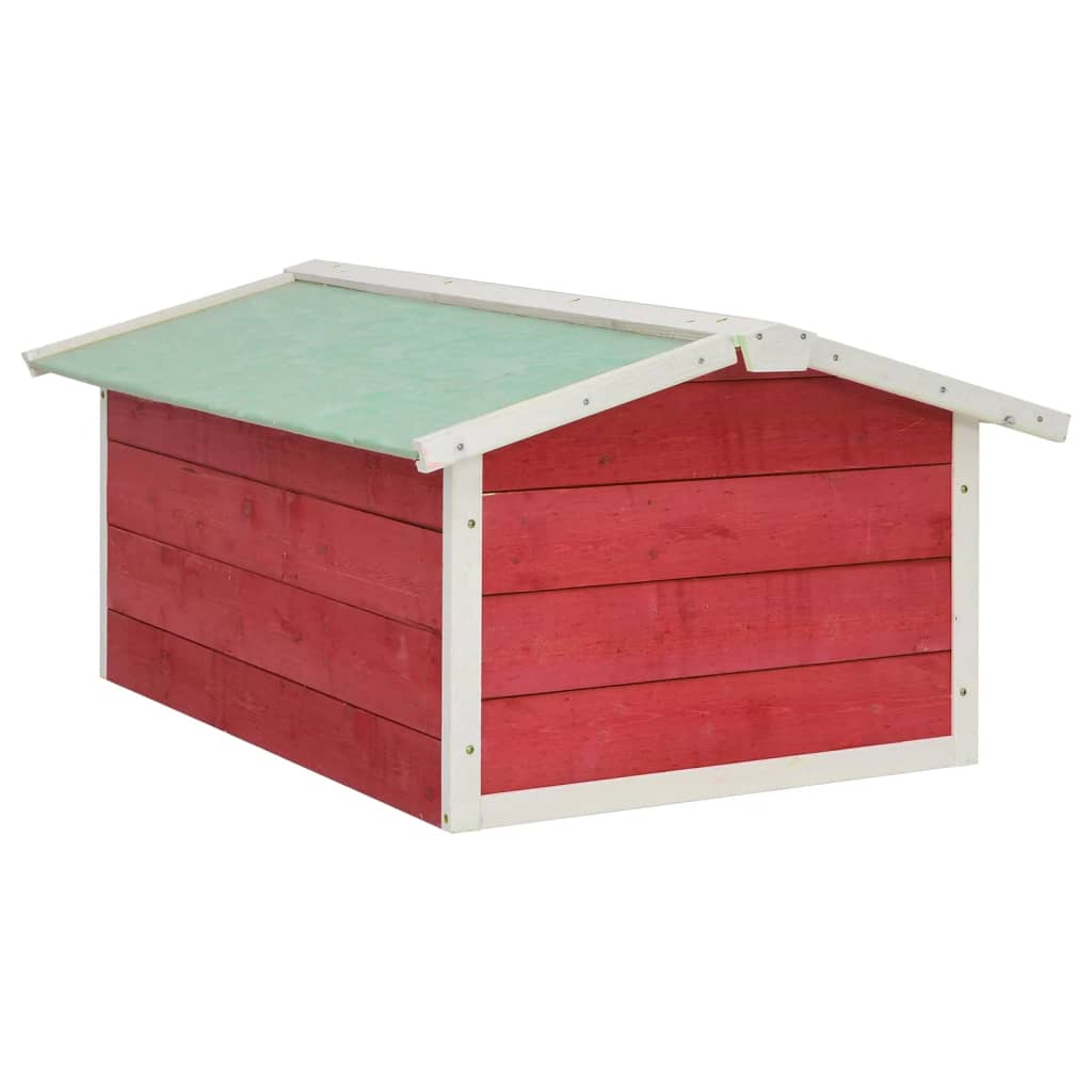 Casetta per Tosaerba Robotizzato 72x87x50 cm Rossa Bianca Abete | homemem39