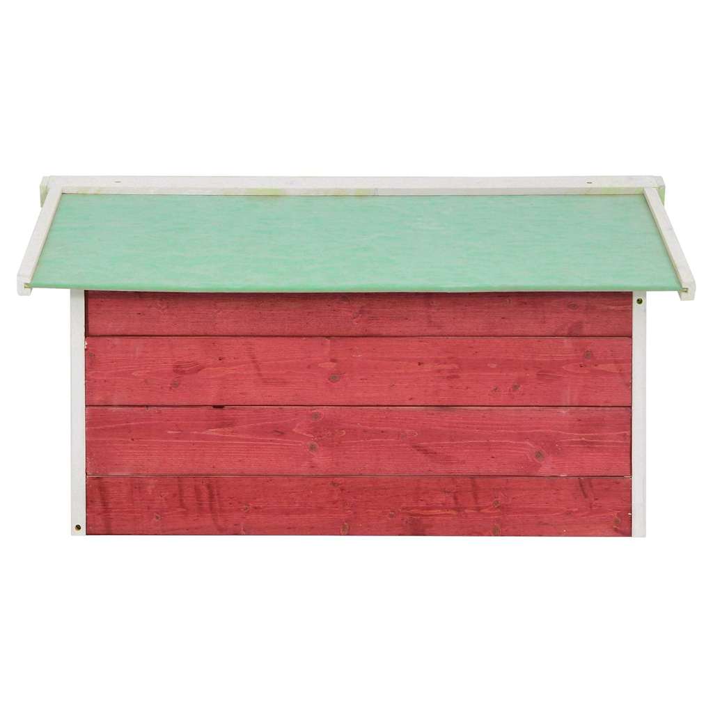 Casetta per Tosaerba Robotizzato 72x87x50 cm Rossa Bianca Abete