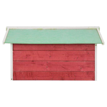 Casetta per Tosaerba Robotizzato 72x87x50 cm Rossa Bianca Abete
