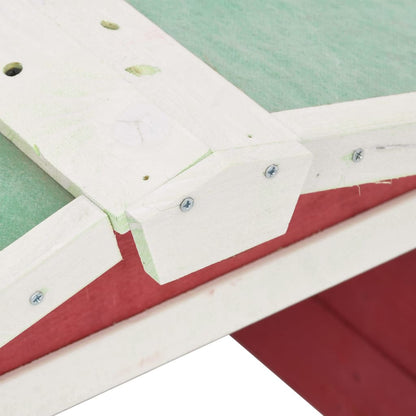 Casetta per Tosaerba Robotizzato 72x87x50 cm Rossa Bianca Abete | homemem39