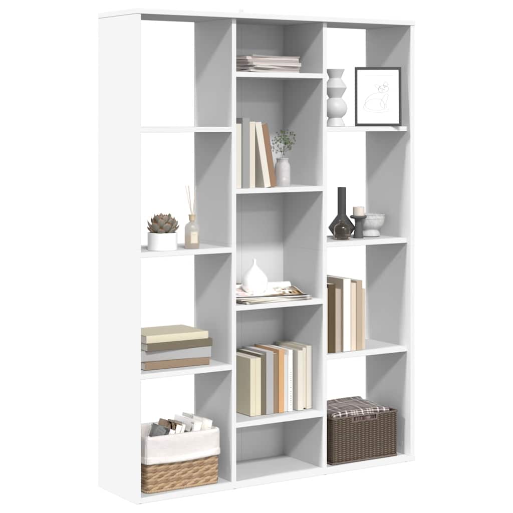 Libreria/Divisorio Bianco 100x24x140 cm in Legno Multistrato | homemem39