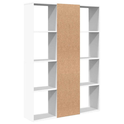 Libreria/Divisorio Bianco 100x24x140 cm in Legno Multistrato