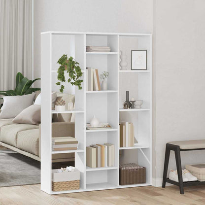 Libreria/Divisorio Bianco 100x24x140 cm in Legno Multistrato