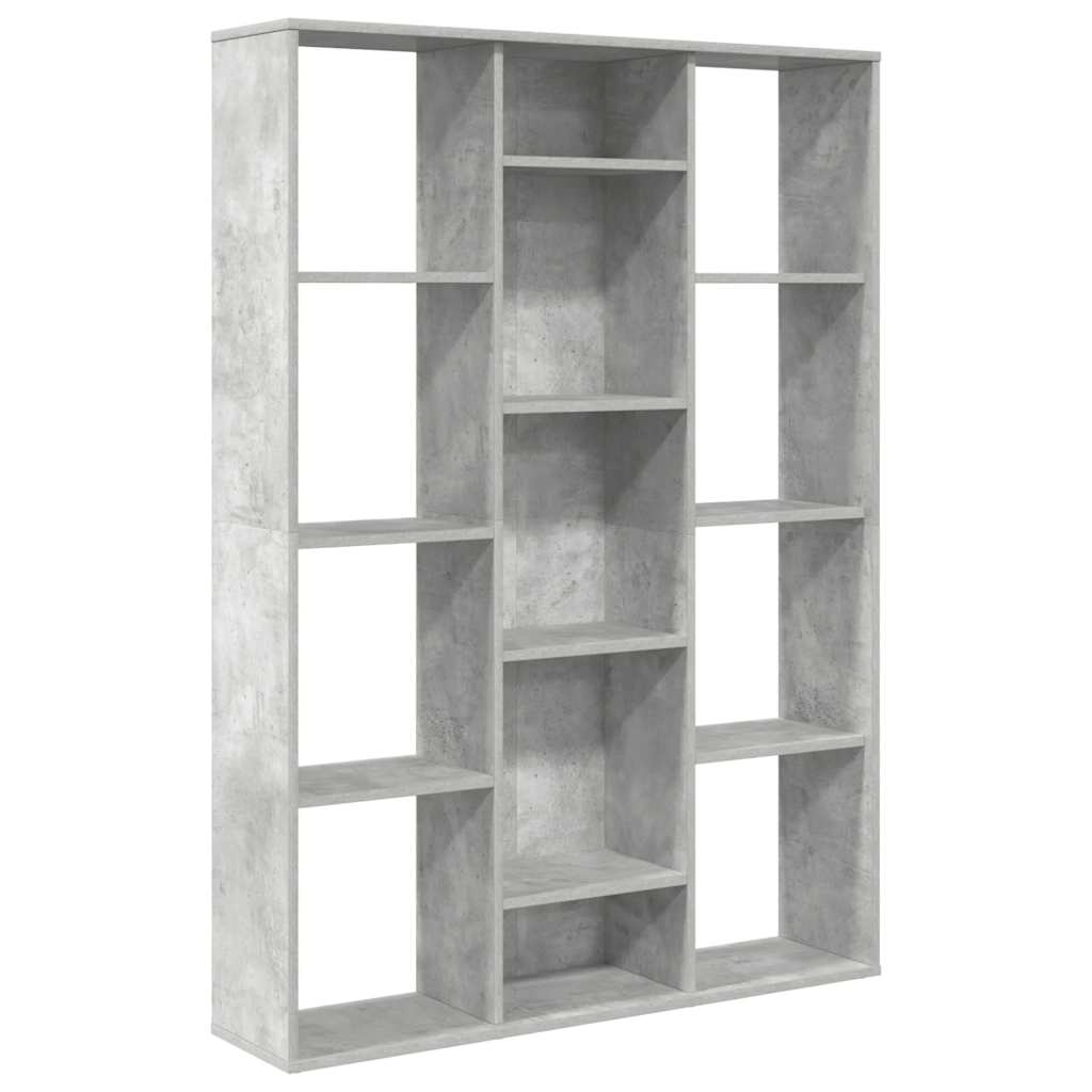 Libreria/Divisorio Grigio Cemento 100x24x140 cm in Multistrato
