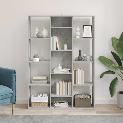 Libreria/Divisorio Grigio Cemento 100x24x140 cm in Multistrato