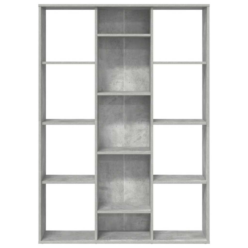 Libreria/Divisorio Grigio Cemento 100x24x140 cm in Multistrato
