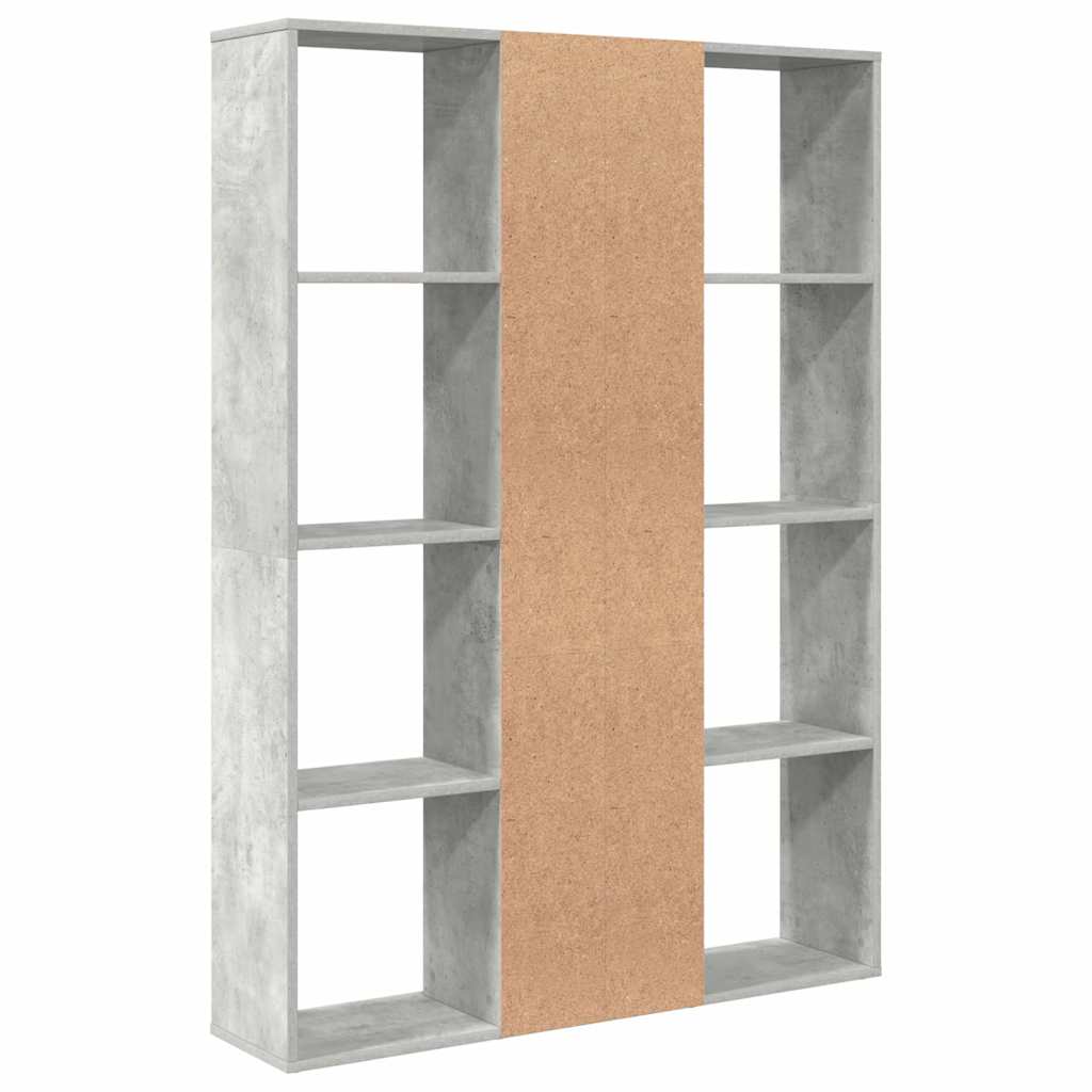 Libreria/Divisorio Grigio Cemento 100x24x140 cm in Multistrato