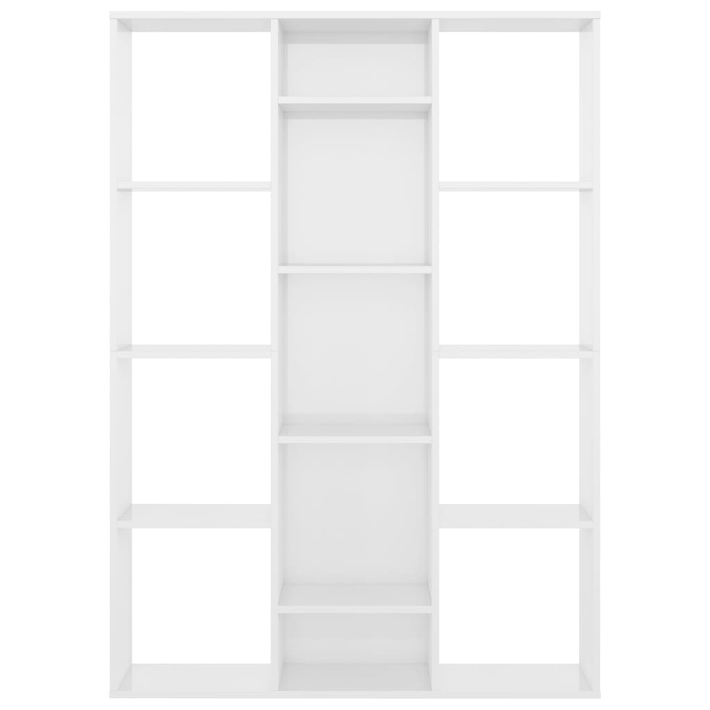 Libreria/Divisorio Bianco Lucido 100x24x140 cm in Multistrato - homemem39