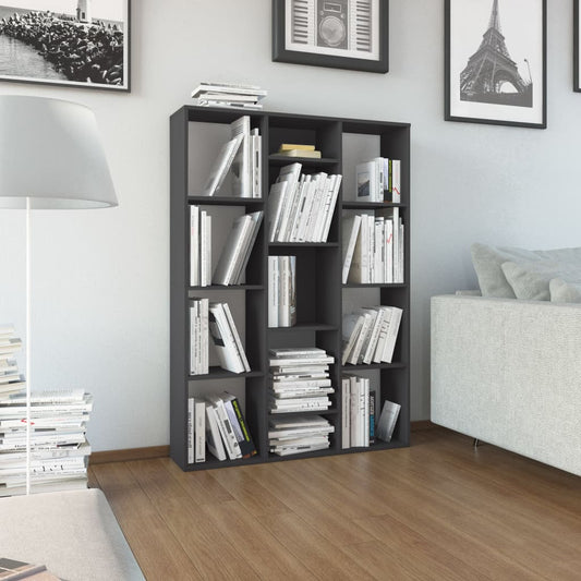 Libreria/Divisorio Grigio Lucido 100x24x140cm Legno Multistrato - homemem39