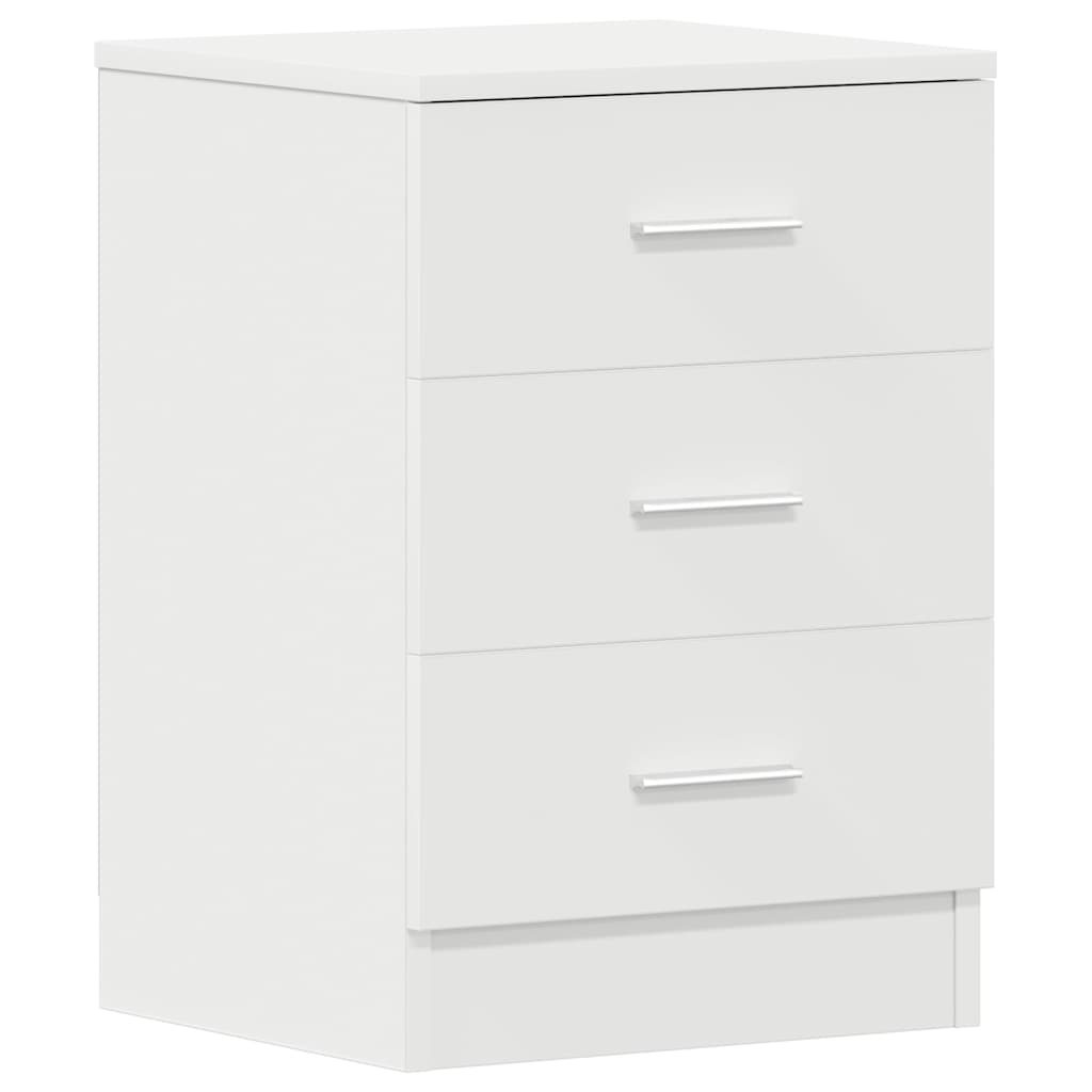Comodino Bianco 38x35x56 cm in Legno Ingegnerizzato - homemem39