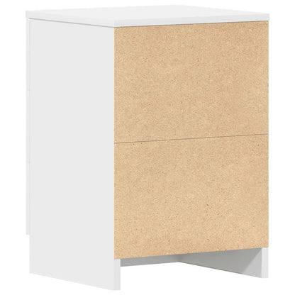 Comodino Bianco 38x35x56 cm in Legno Ingegnerizzato - homemem39