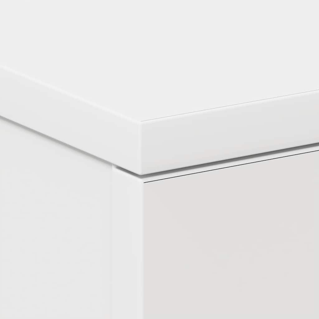 Comodino Bianco 38x35x56 cm in Legno Ingegnerizzato - homemem39