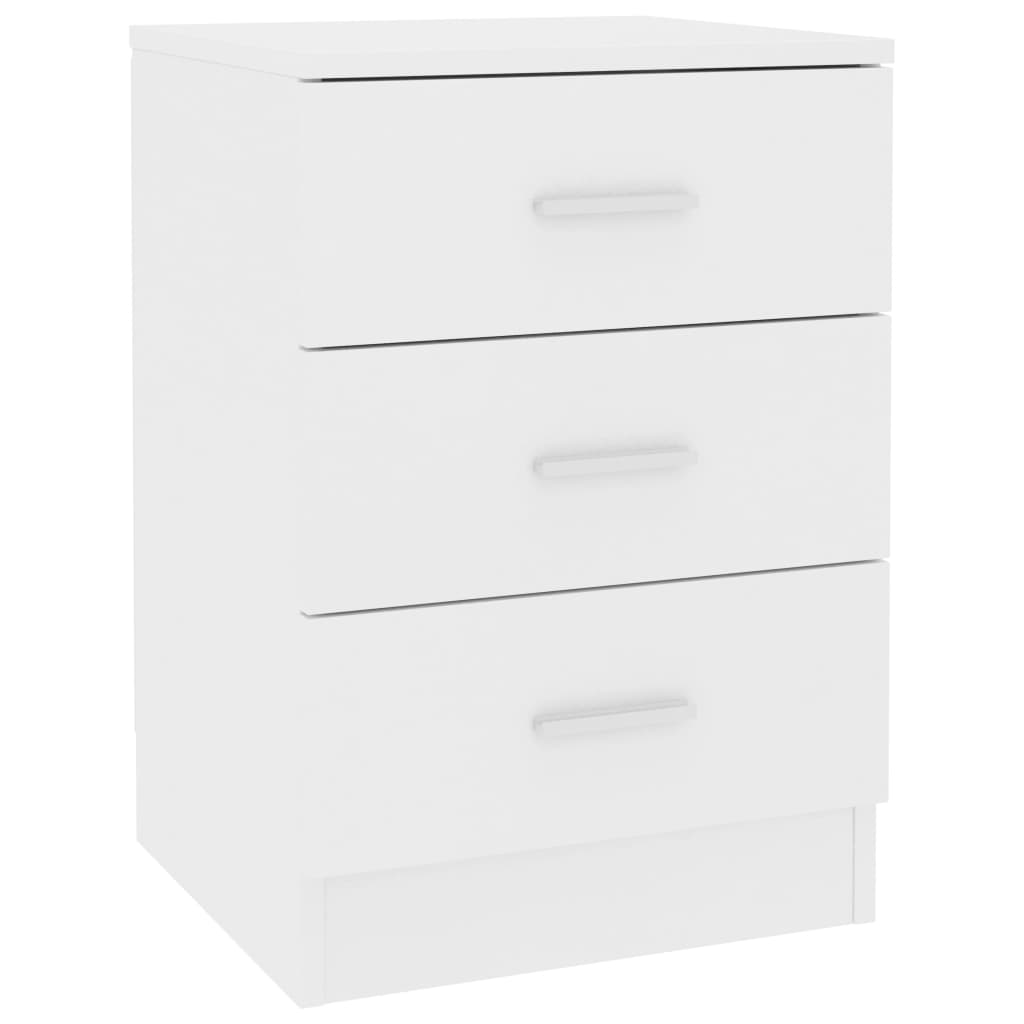 Comodini 2 pz Bianco 38x35x56 cm in Legno Ingegnerizzato