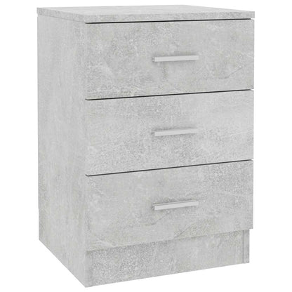 Comodino Grigio Cemento 38x35x56 cm in Legno Multistrato - homemem39