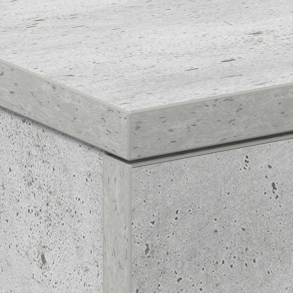 Comodino Grigio Cemento 38x35x56 cm in Legno Multistrato - homemem39