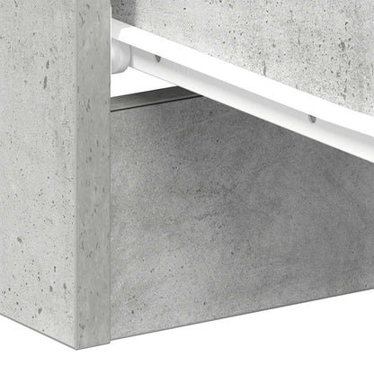Comodino Grigio Cemento 38x35x56 cm in Legno Multistrato - homemem39