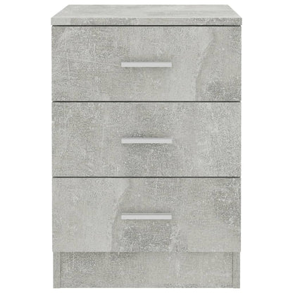 Comodini 2 pz Grigio Cemento 38x35x56 cm in Legno Multistrato