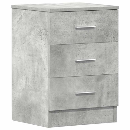 Comodini 2 pz Grigio Cemento 38x35x56 cm in Legno Multistrato