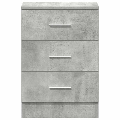 Comodini 2 pz Grigio Cemento 38x35x56 cm in Legno Multistrato