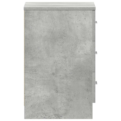 Comodini 2 pz Grigio Cemento 38x35x56 cm in Legno Multistrato