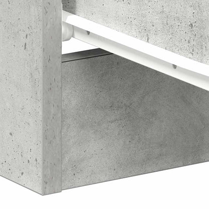 Comodini 2 pz Grigio Cemento 38x35x56 cm in Legno Multistrato