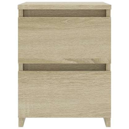 Comodini 2 pz Rovere Sonoma 30x30x40 cm in Legno Multistrato