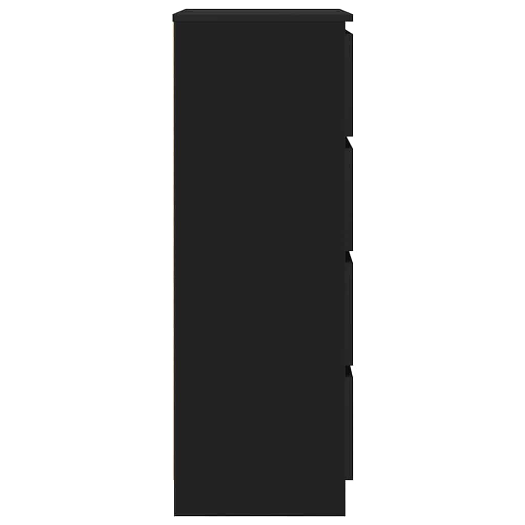Credenza Nera 60x35x98,5 cm in Legno Multistrato | homemem39