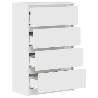 Credenza Bianco Lucido 60x35x98,5 cm in Legno Compensato - homemem39