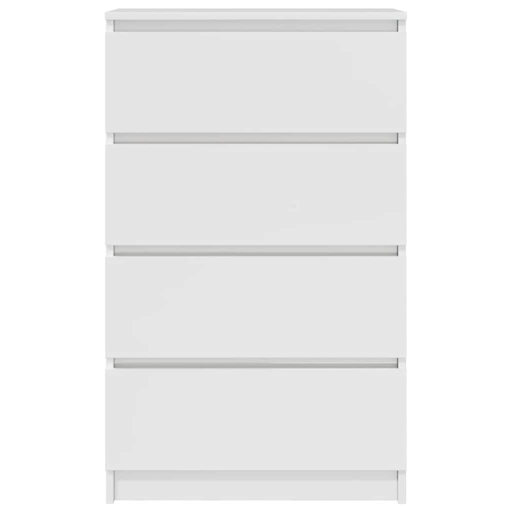 Credenza Bianco Lucido 60x35x98,5 cm in Legno Compensato - homemem39