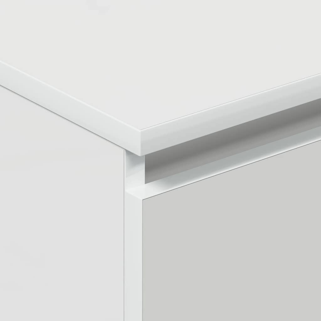 Credenza Bianco Lucido 60x35x98,5 cm in Legno Compensato - homemem39