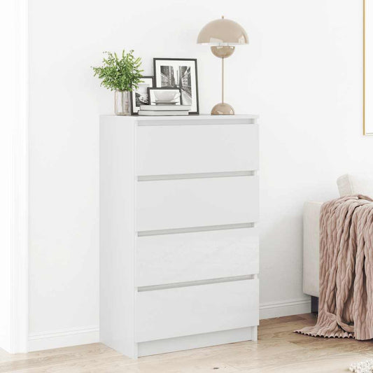 Credenza Bianco Lucido 60x35x98,5 cm in Legno Compensato - homemem39
