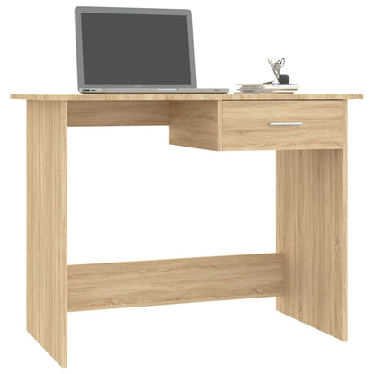 Scrivania Rovere Sonoma 100x50x76 cm in Legno Multistrato - homemem39